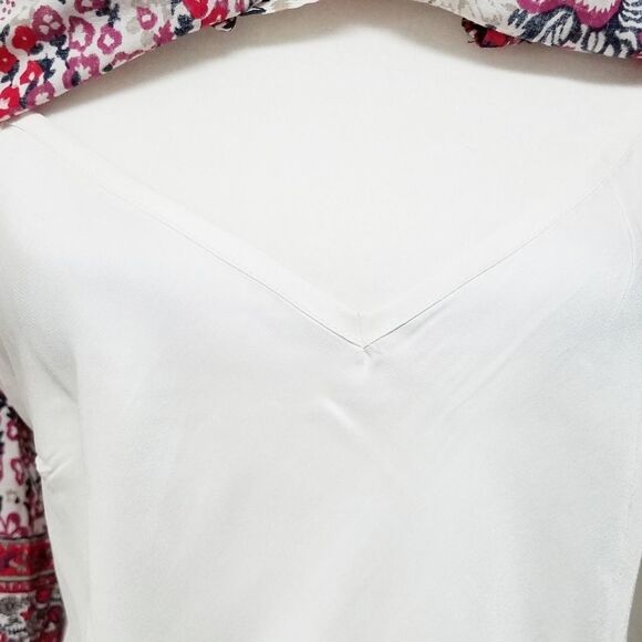 LUCKY Brand Pleated Natural Multi Shift Dress - Picture 5 of 8